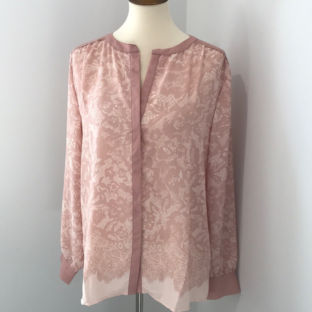 Jennifer & Grace peach long sleeved blouse